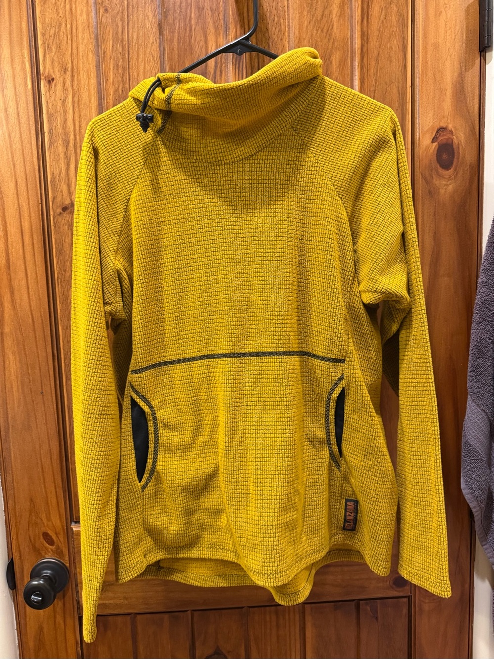 Melanzana Mustard Yellow Women's Funnel Neck Pullover Sweater